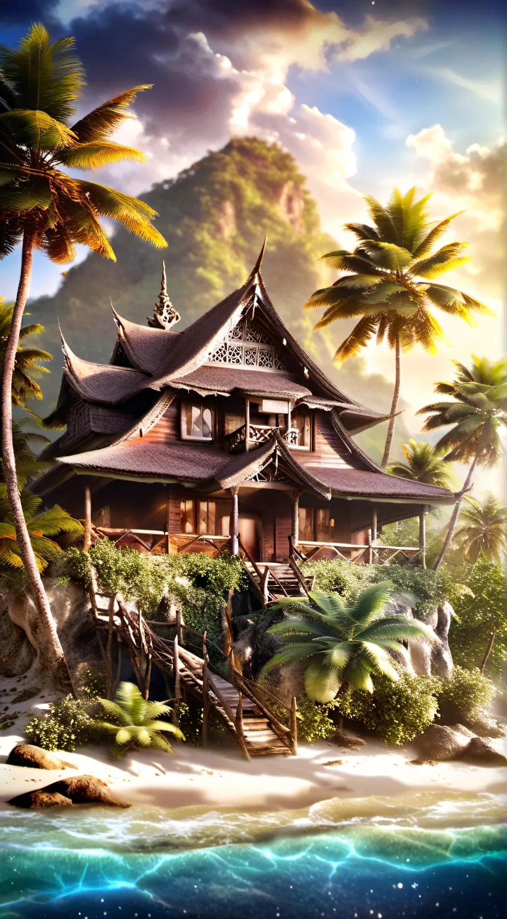 ai character: Ds vacation background