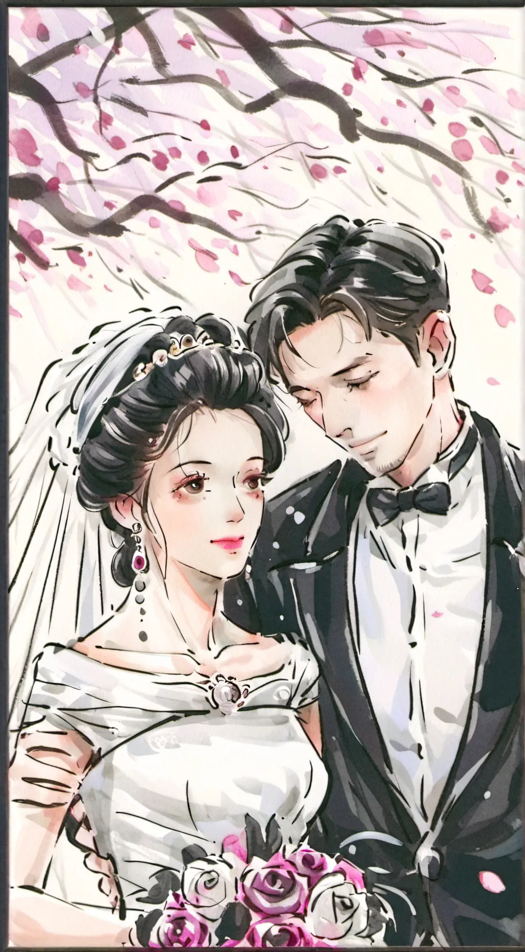 ai character: Hh wedding! background