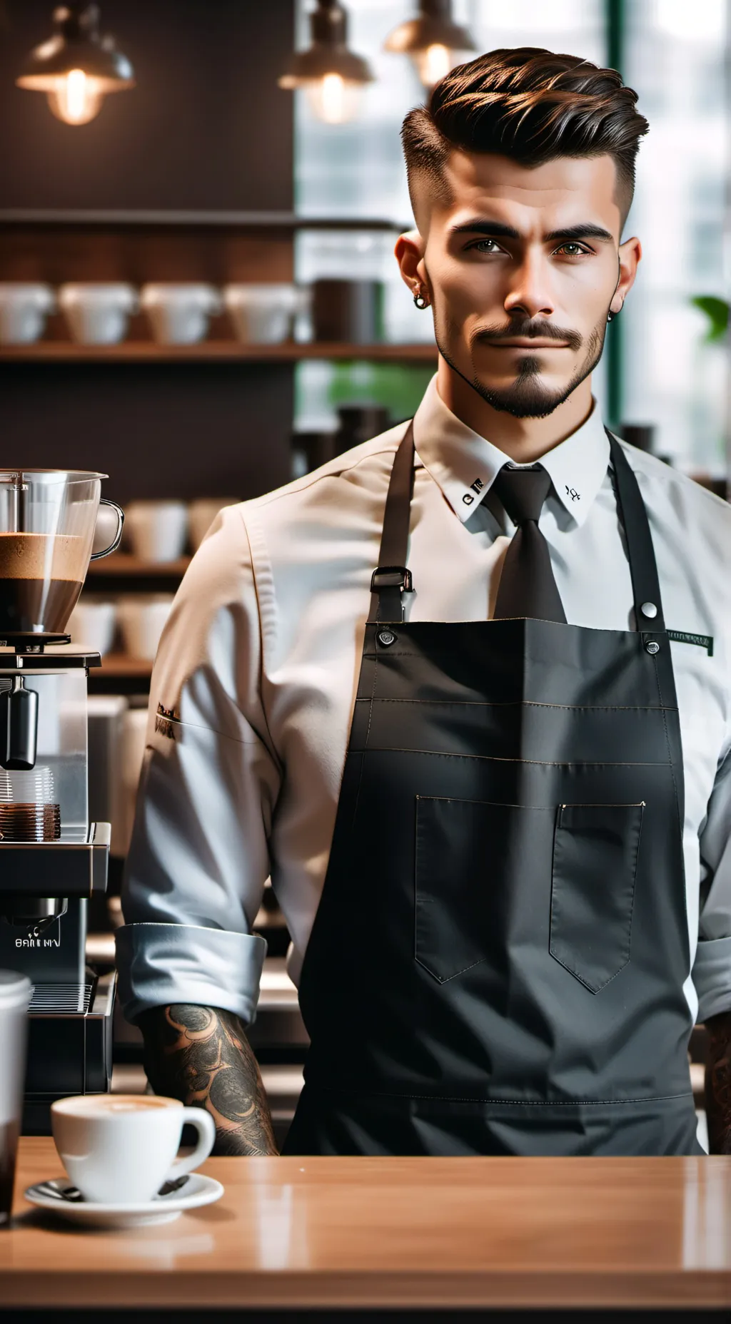 ai character: The Superlatively Irritated Barista background