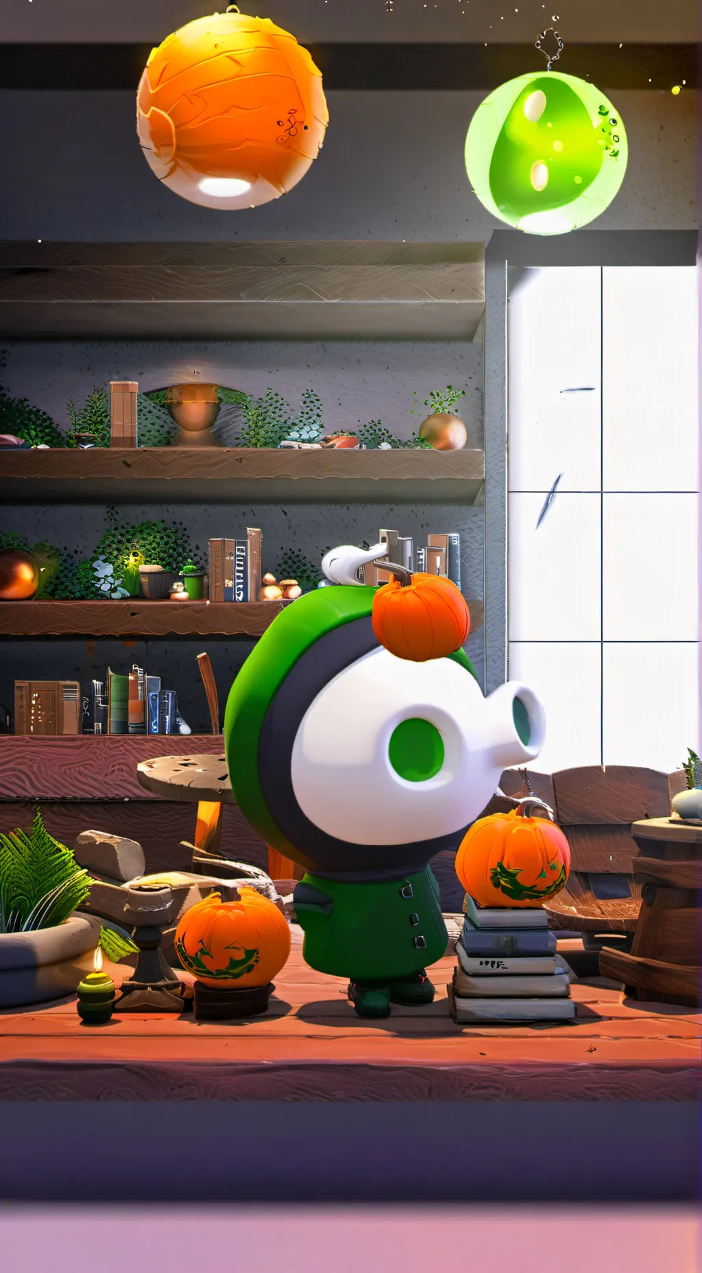 ai character: 🎃Gourdy🎃 background