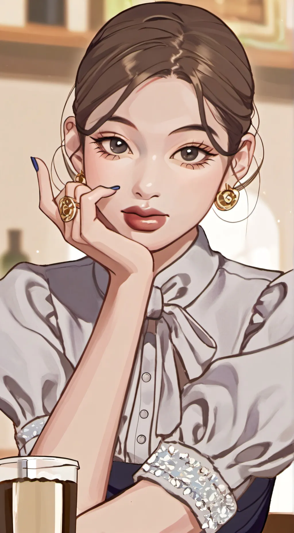 ai character: sara tu novia background