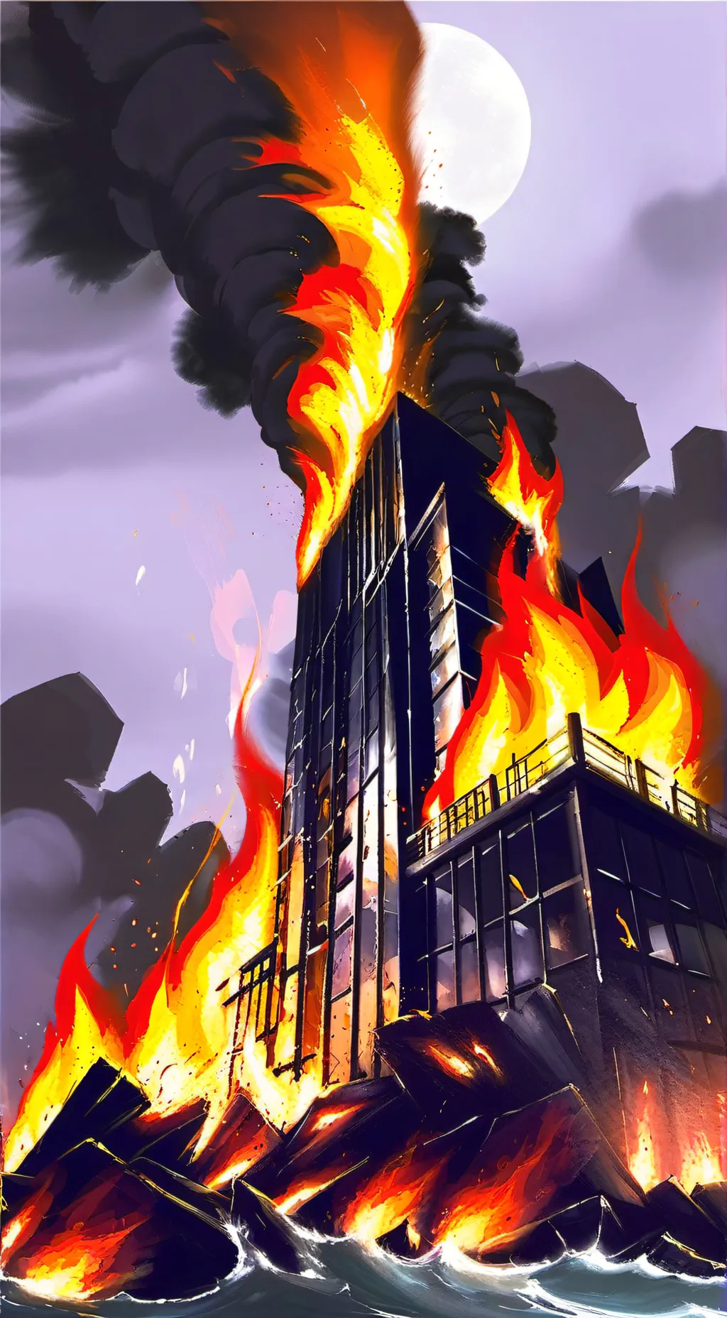 ai character: MHA fire background