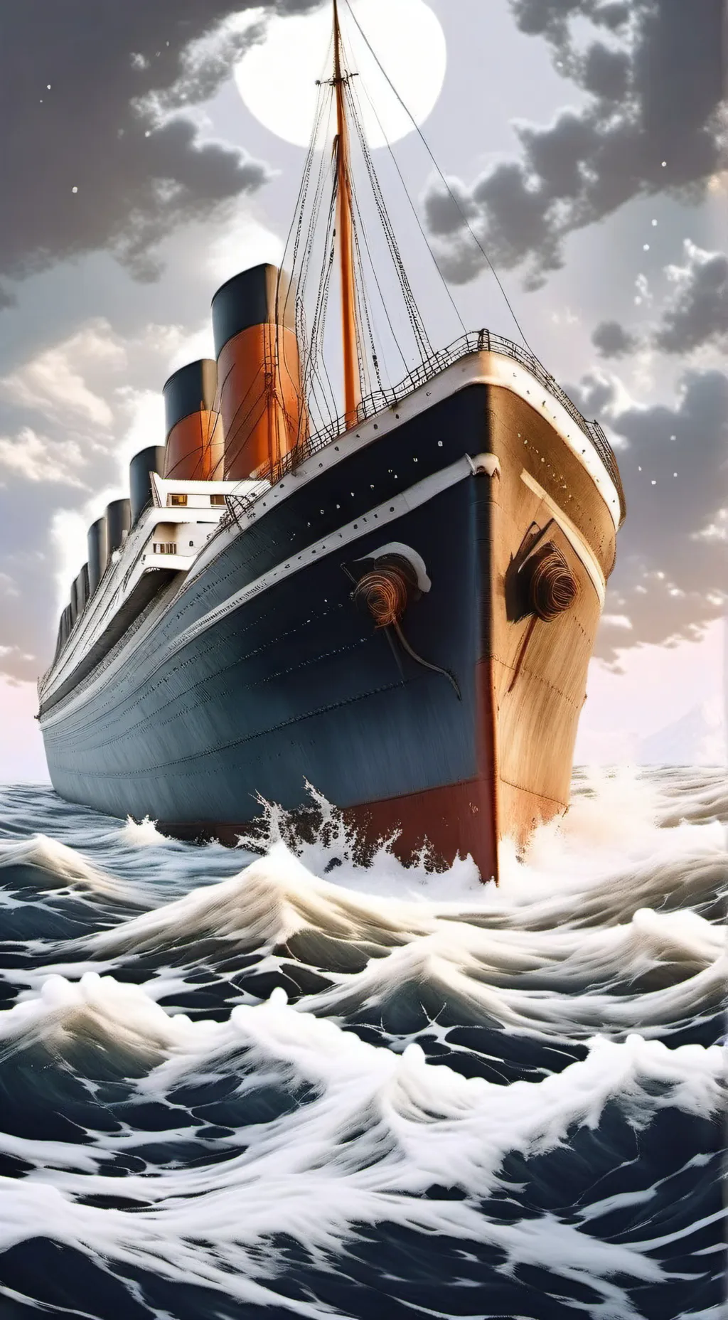 ai character: Md x Titanic background