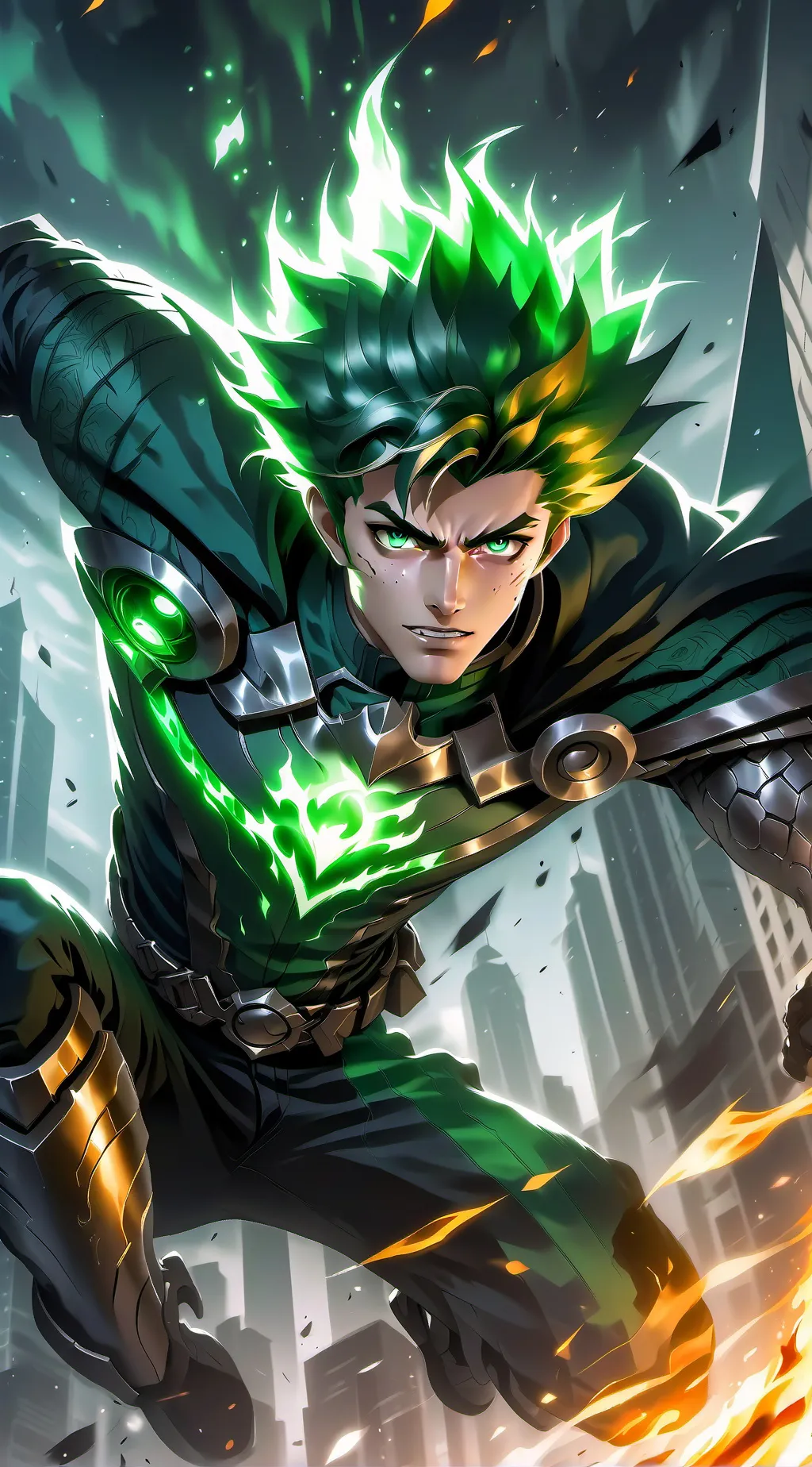 ai character: Katsuki Bakugou background