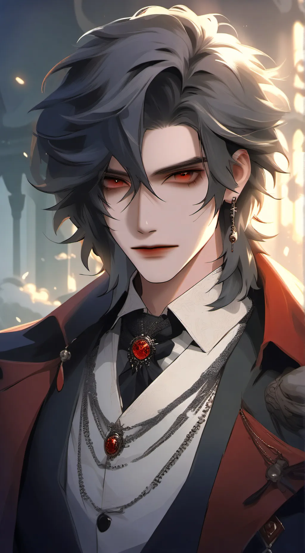 ai character: Vampire king  background