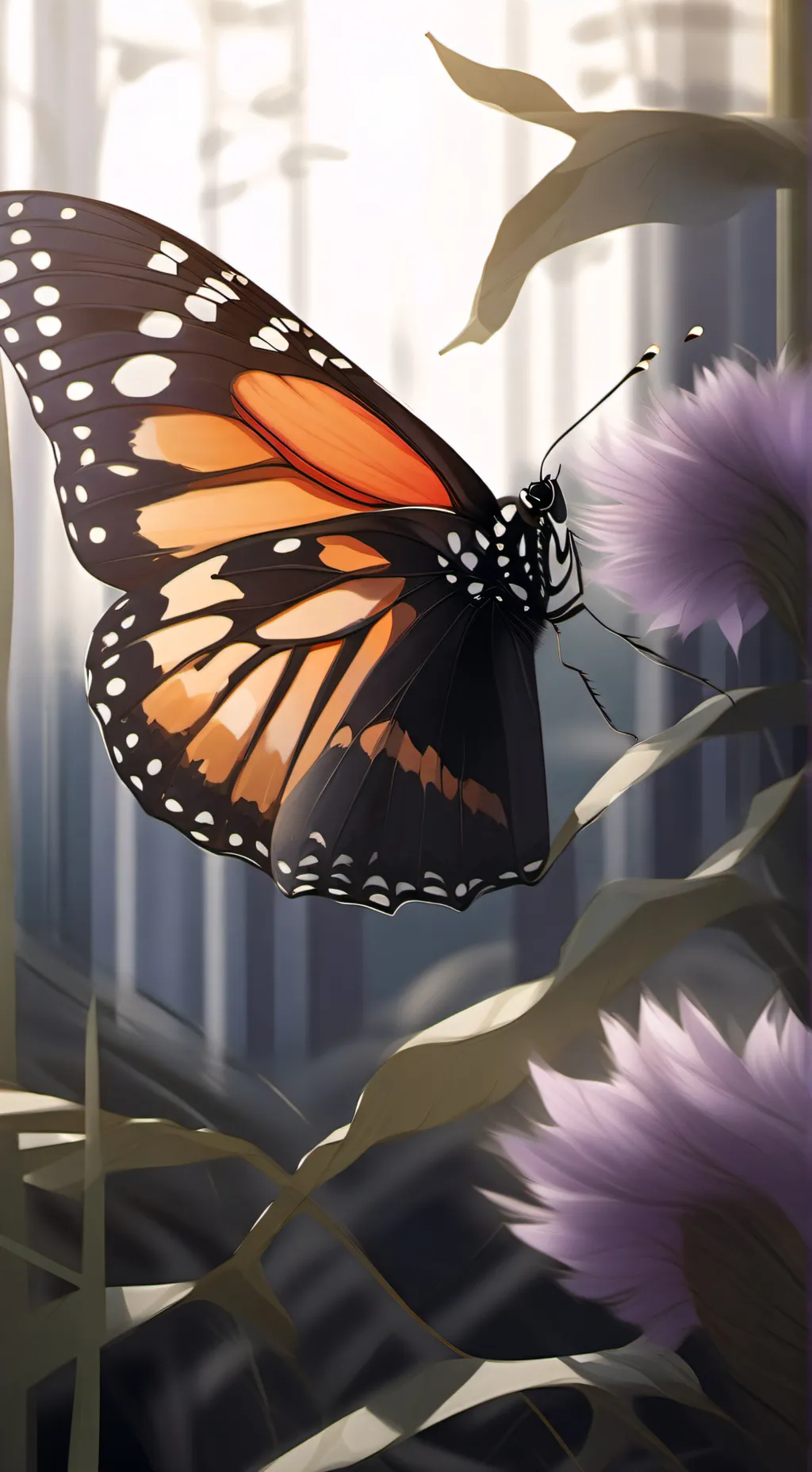 ai character: бабочка background