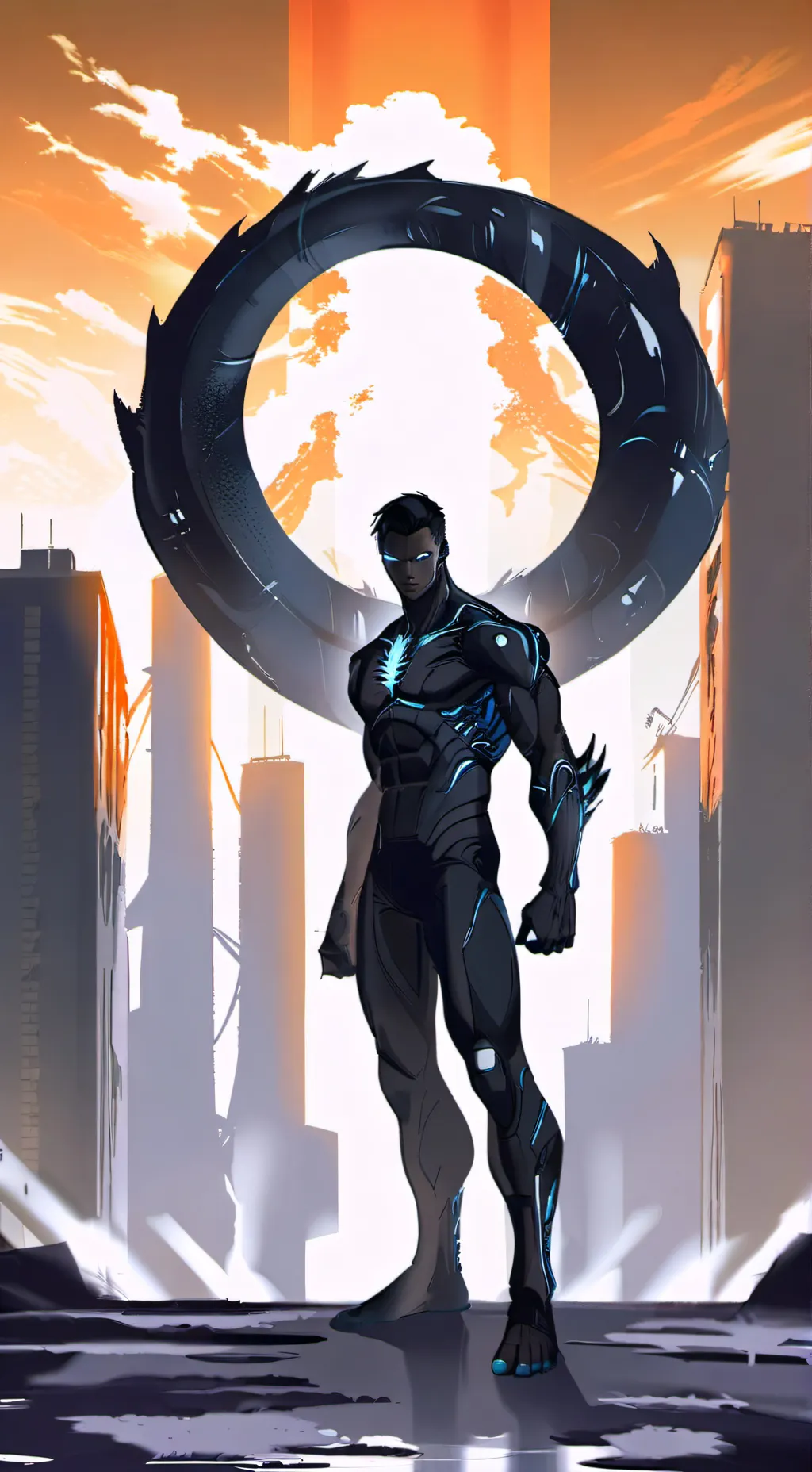 ai character: Godzilla background