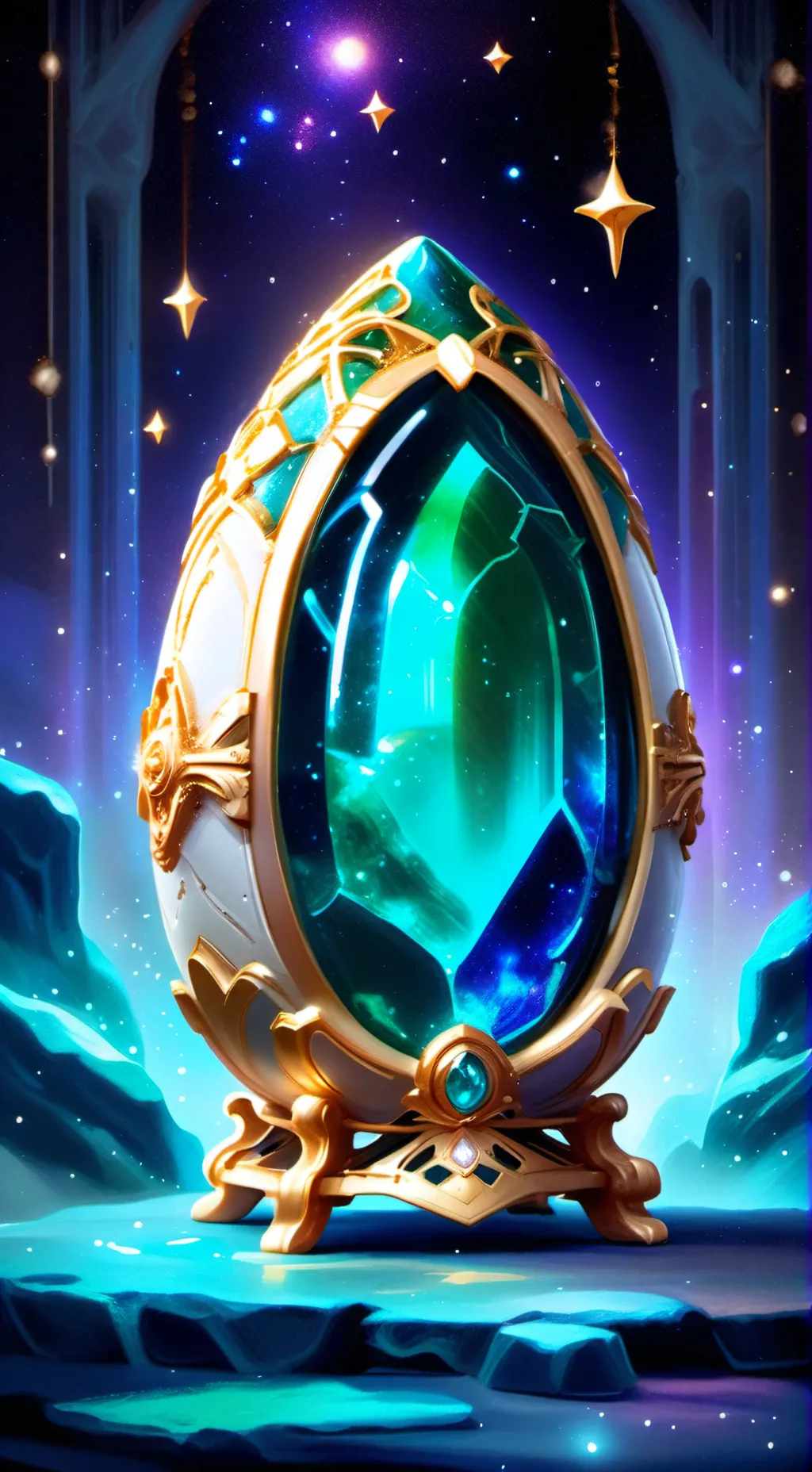 ai character: Magic egg background