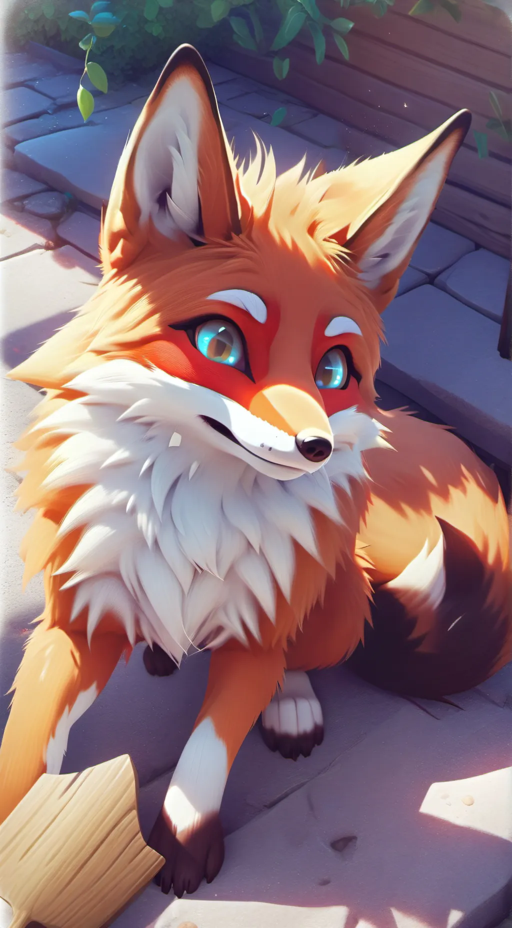 ai character: Diggy the Burrowing Spirit Fox background