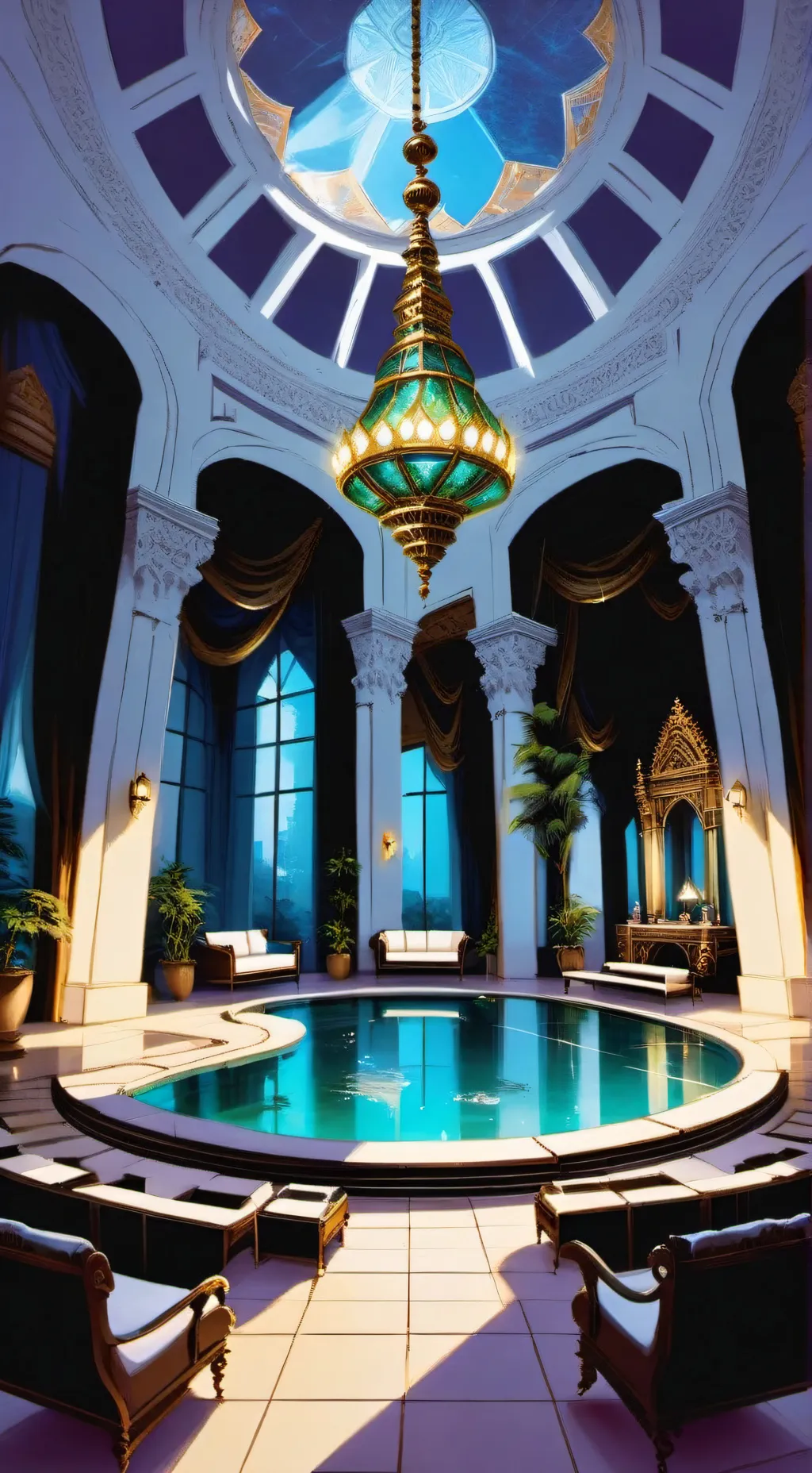 ai character: feet palace  background