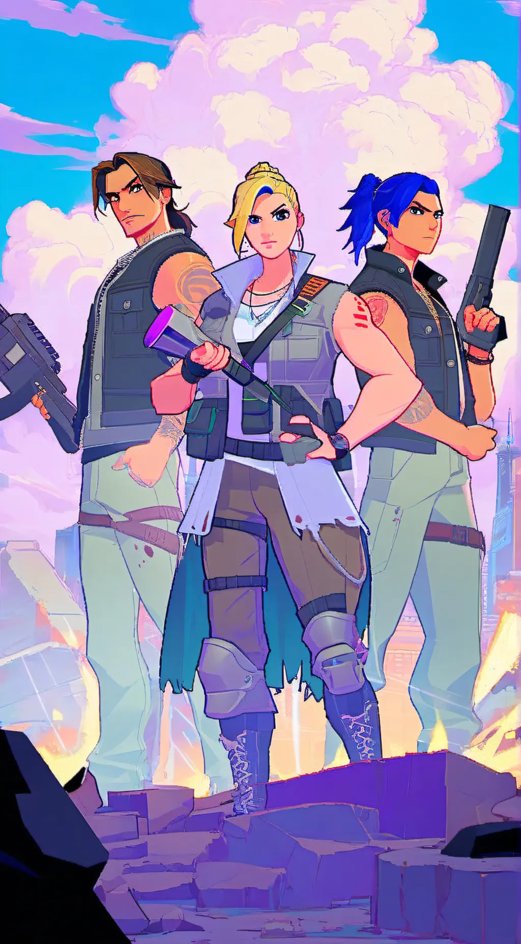 ai character: Fortnite Group background