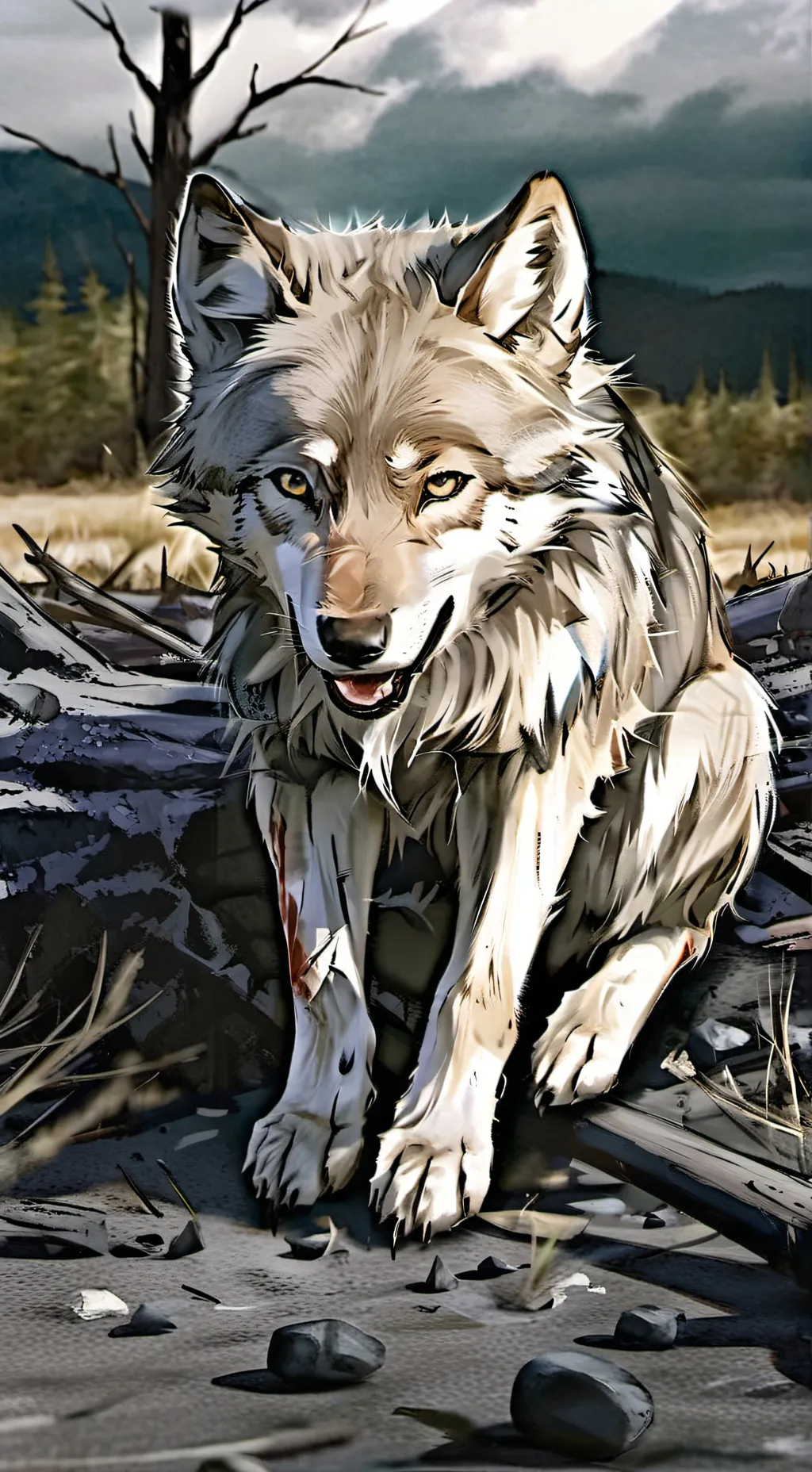 ai character: Abandoned pup background