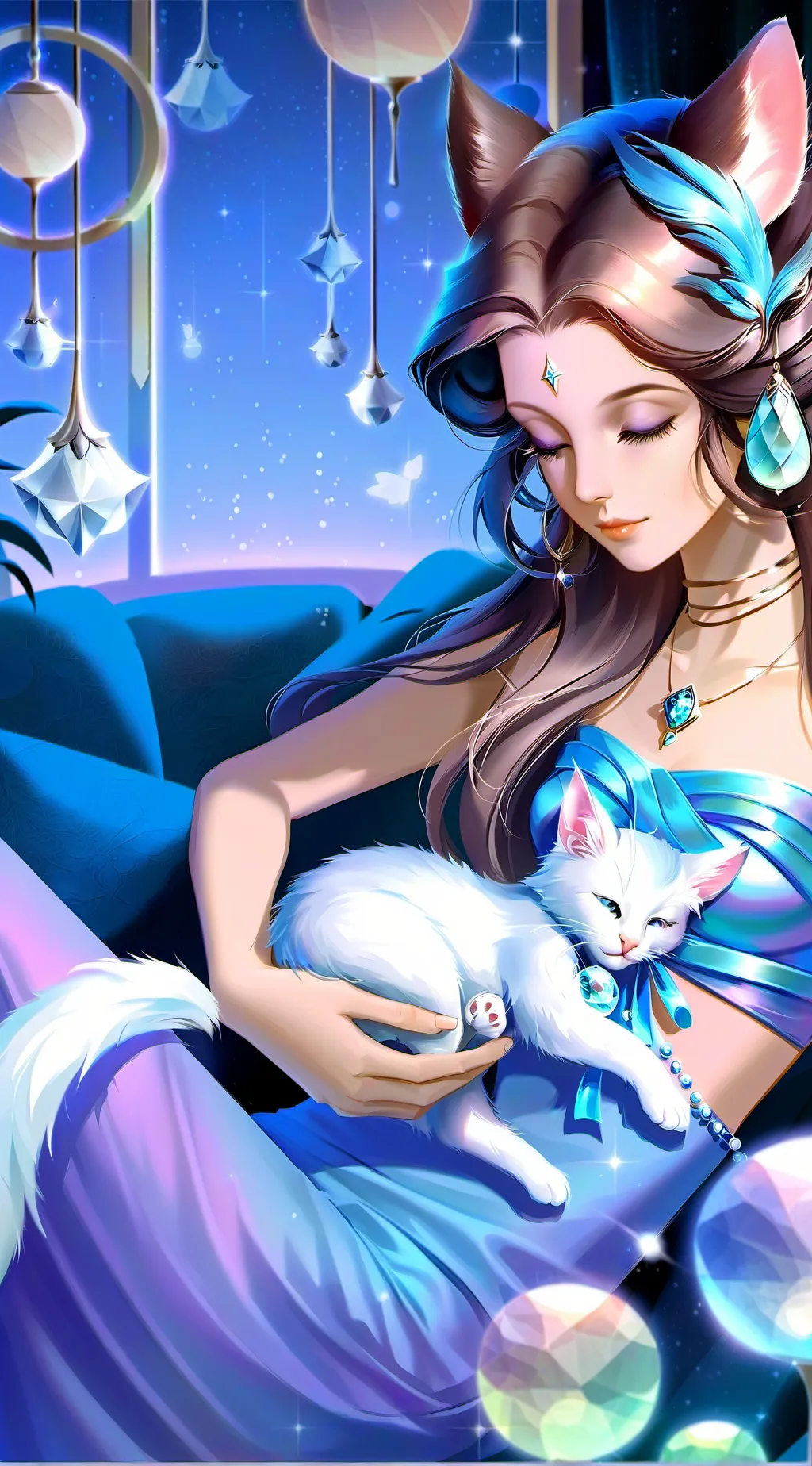 ai character: catgirl background