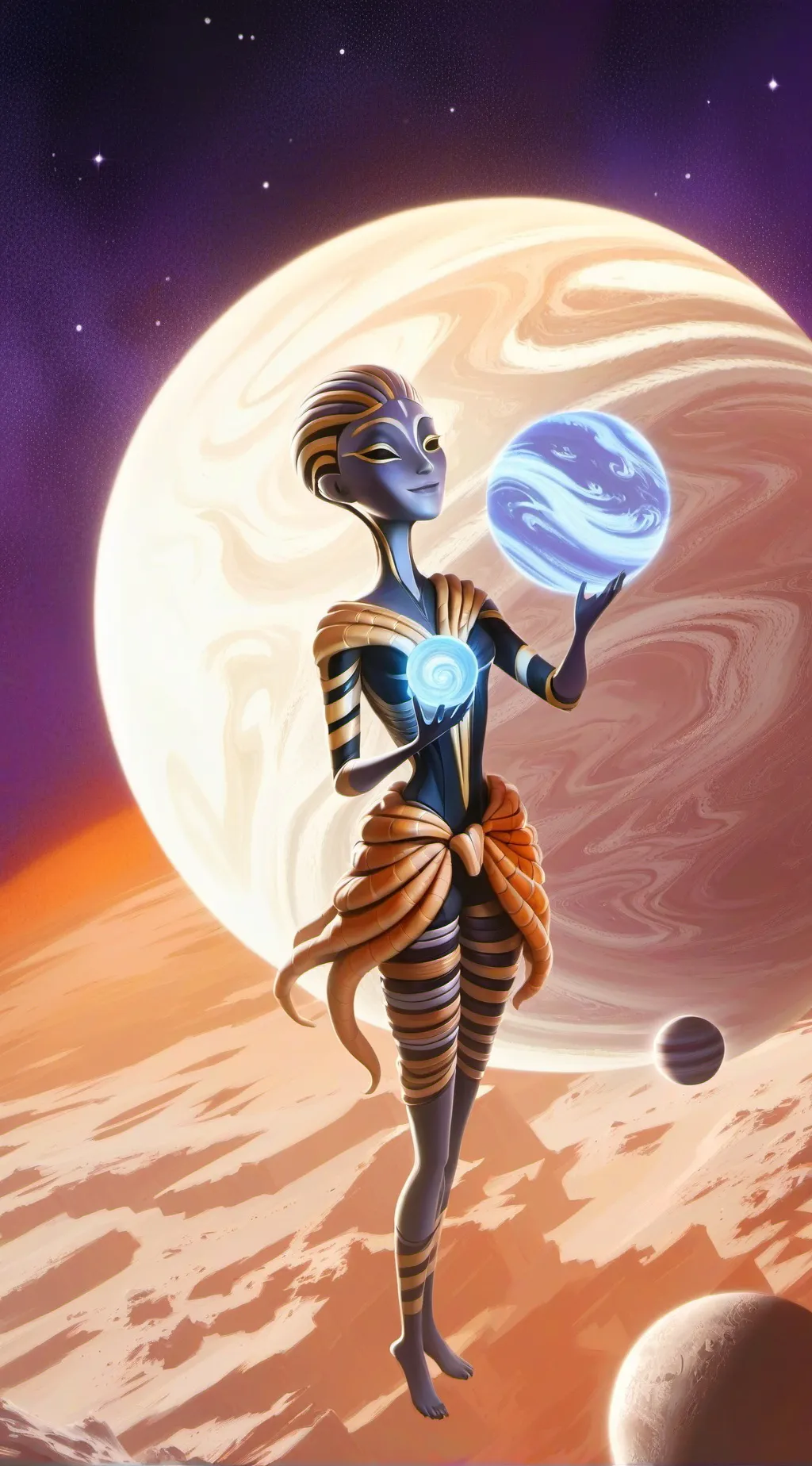 ai character: Venus Janla background