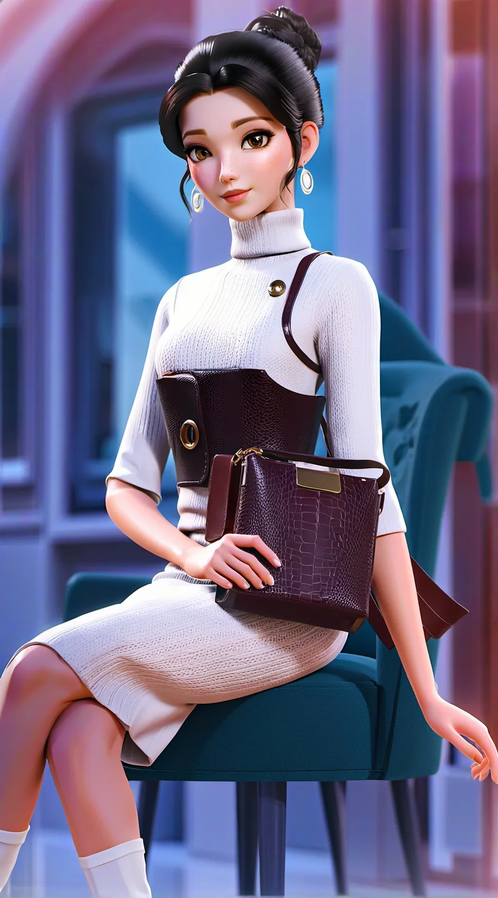 ai character: Lana  background