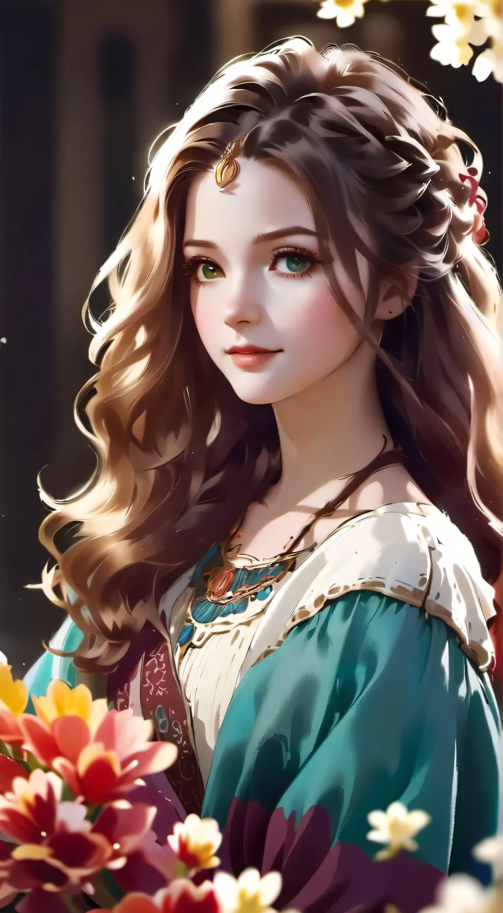 ai character: Rose background