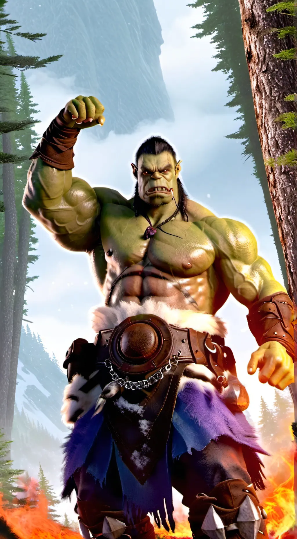 ai character: groac orco background