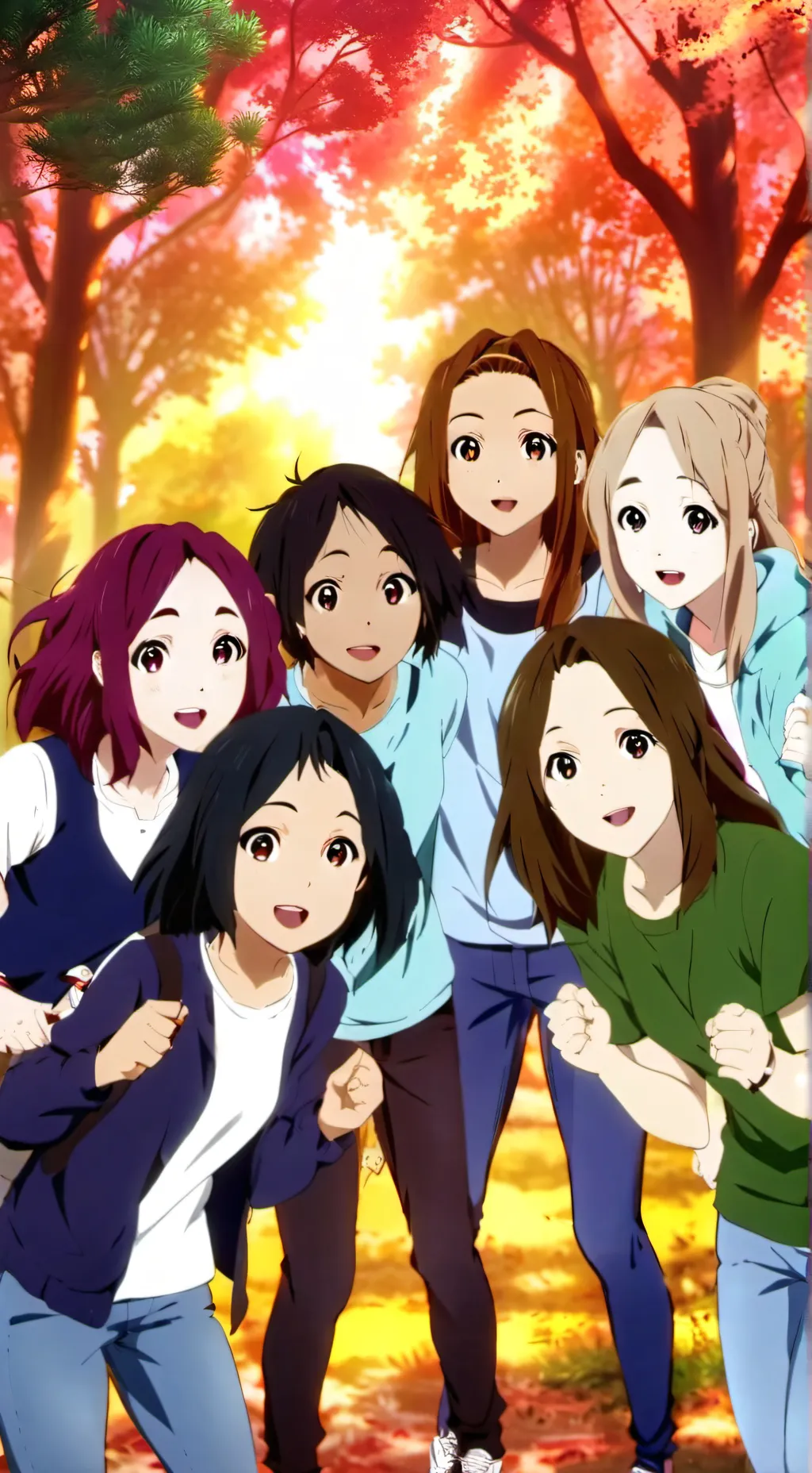 ai character: 5 chicas  background