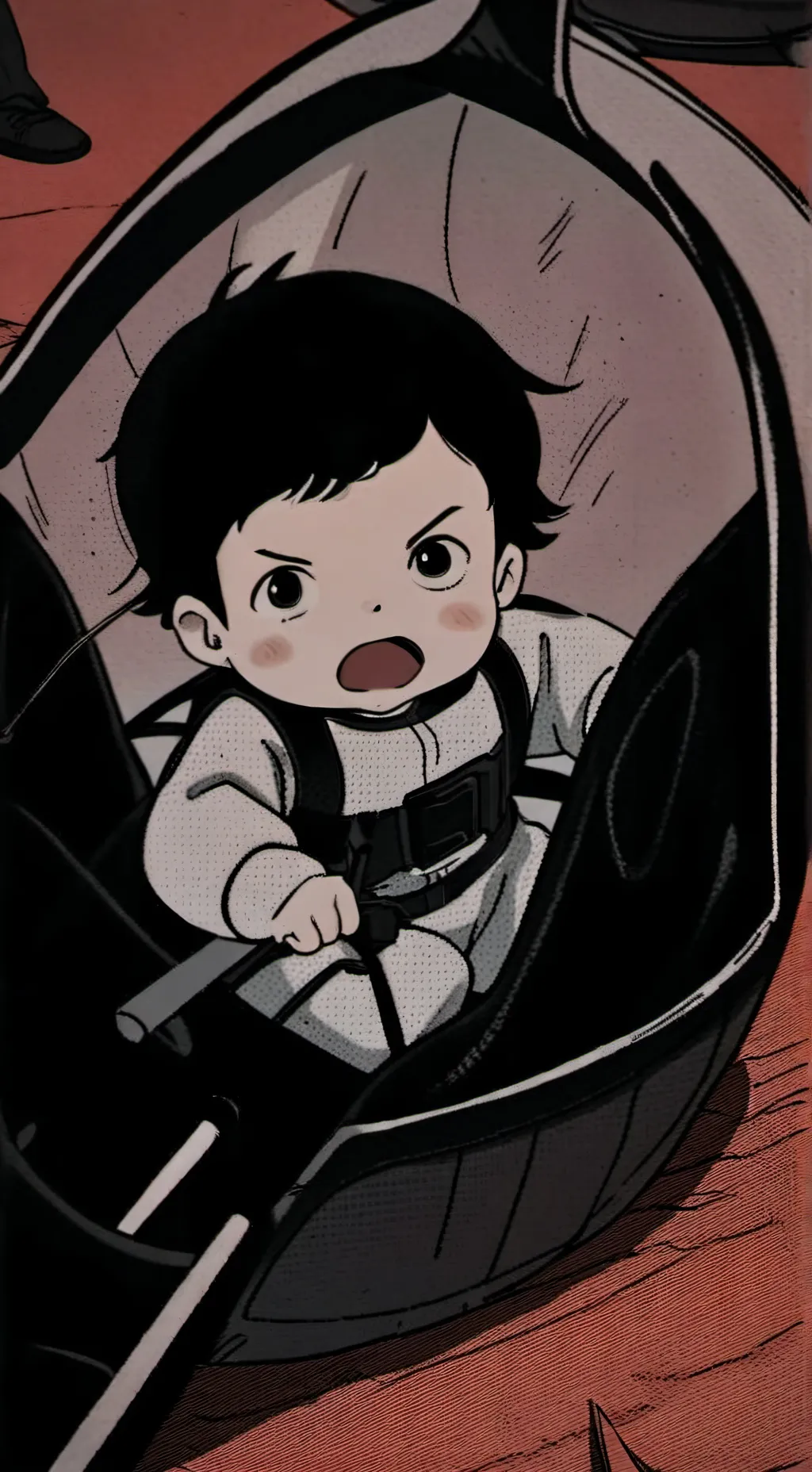 ai character: Limbless baby background