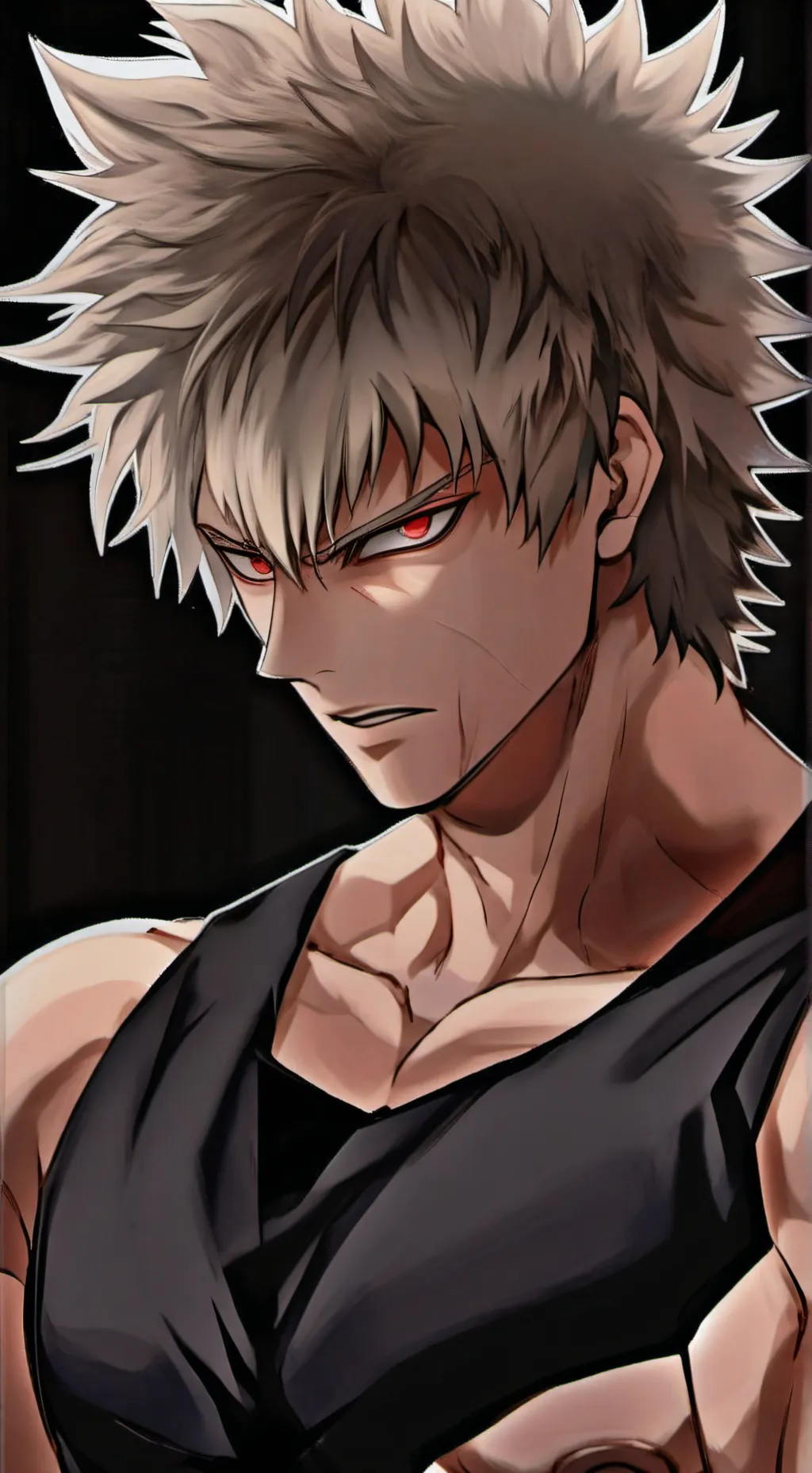 ai character: bakugo  background