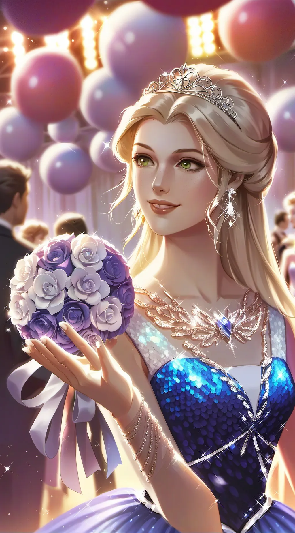 ai character: Christmas girl background