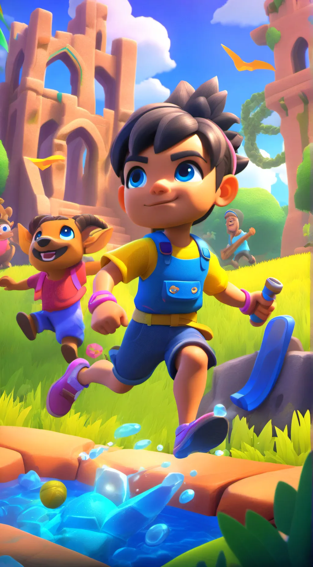 ai character: Sprunki birthday background