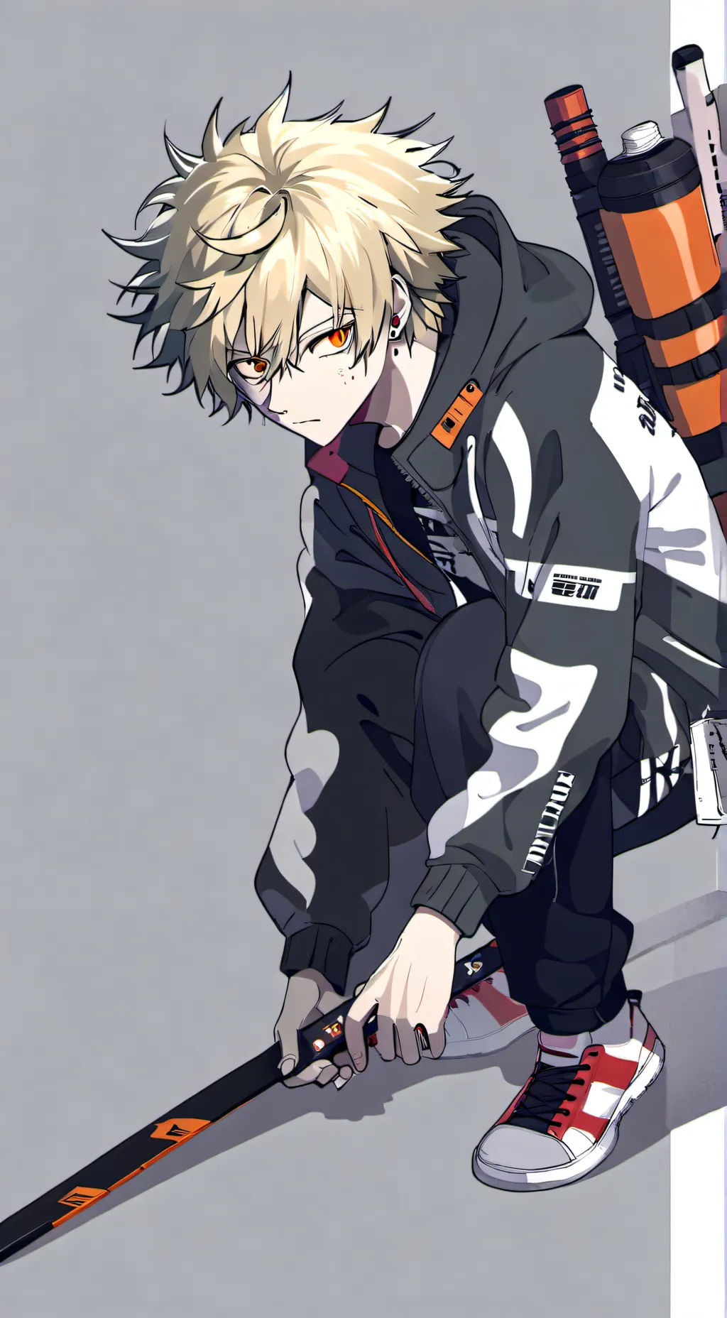 ai character: Katsuki Bakugo background