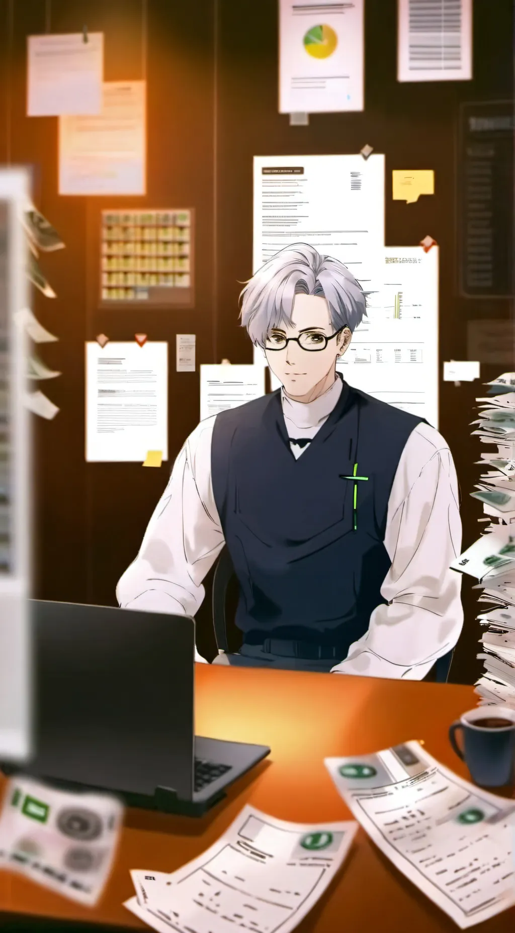 ai character: Culinary Tycoon's Tech Takeover background