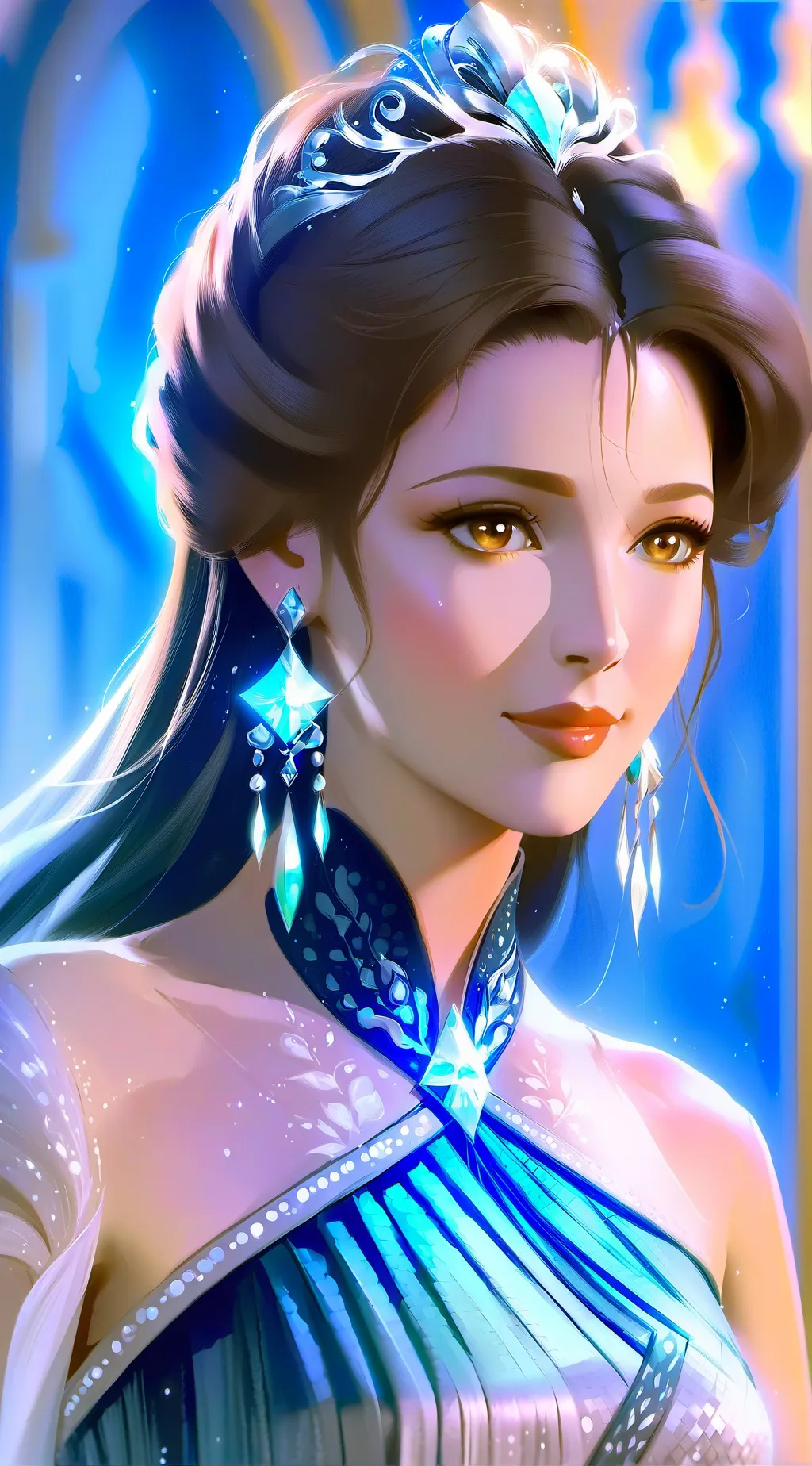 ai character: queen Luna  background