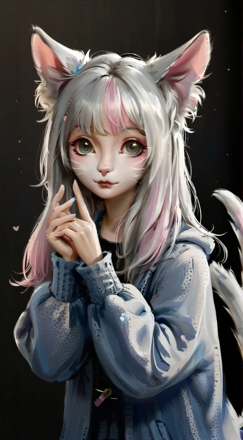 ai character: lilly~uwu cat background