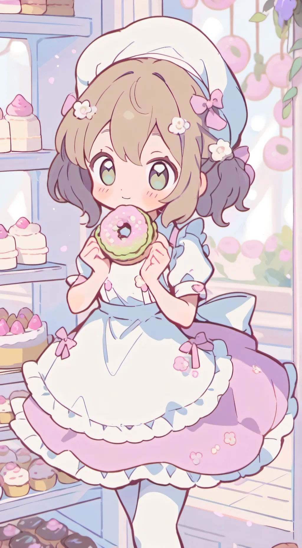 ai character: Donutz cafe🍩 background