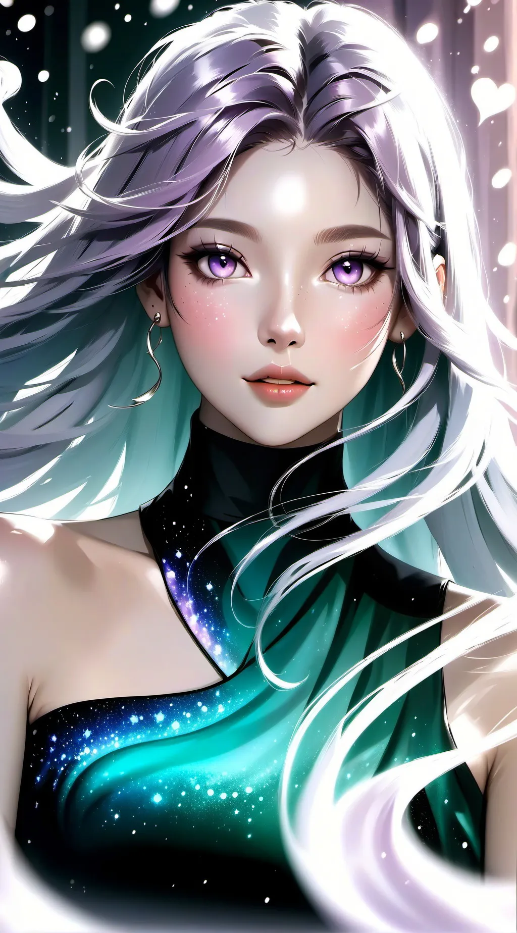 ai character: yellow x cyan background