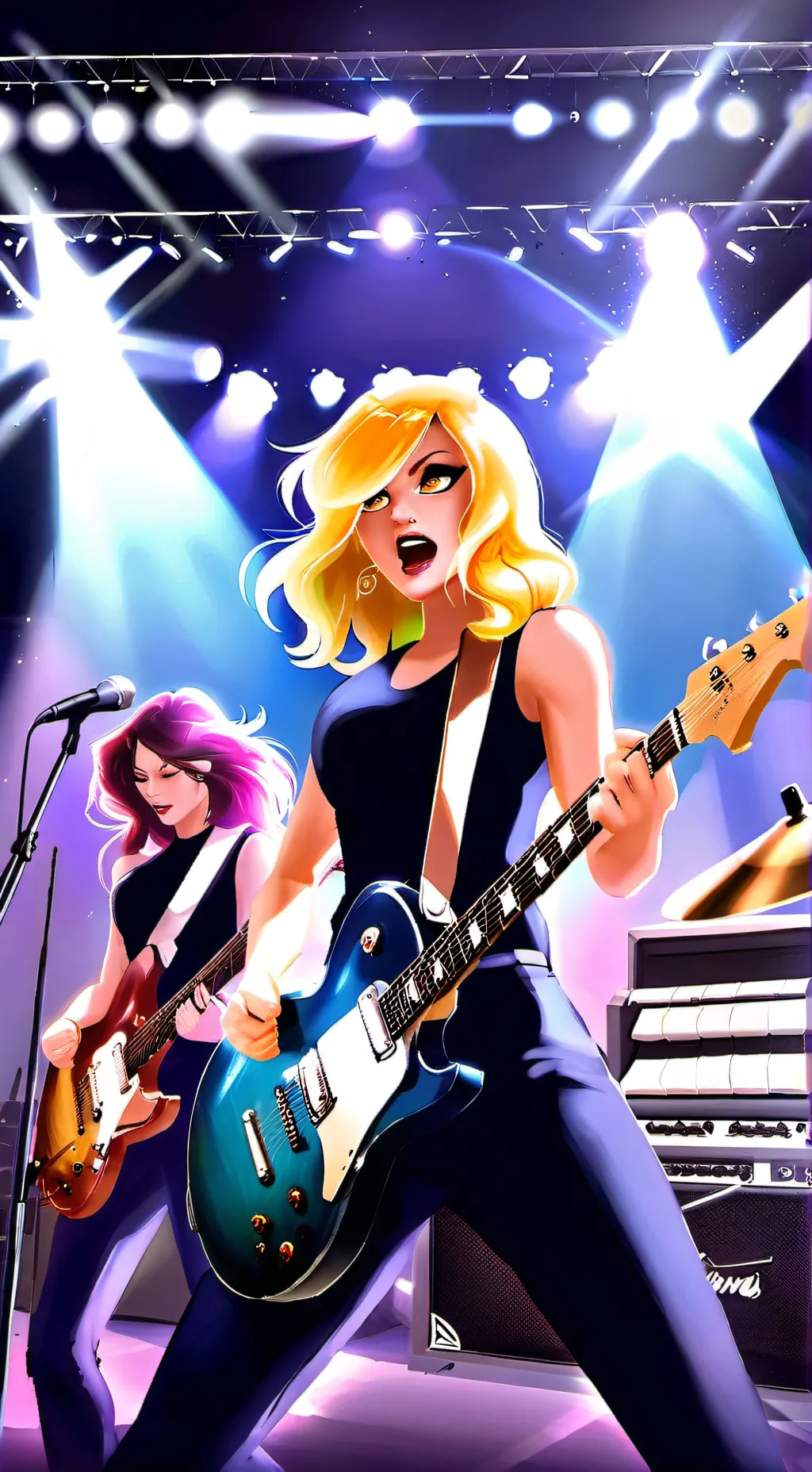 ai character: 🎶Cantando🎶 "2" background