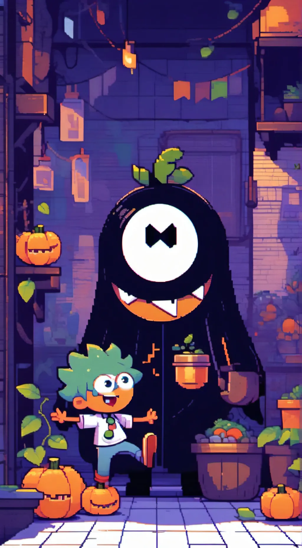 ai character: Dandys world background