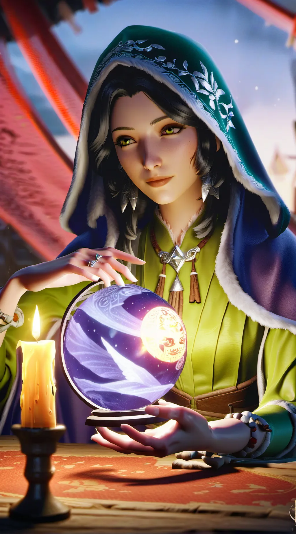 ai character: Fortune Tellers background