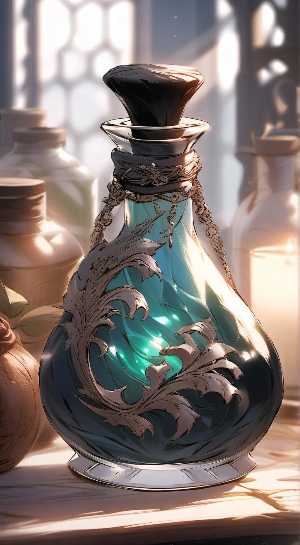 ai character: potion background