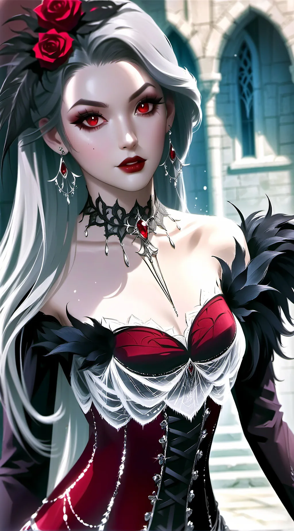 ai character: °•~| ruby |~•° background