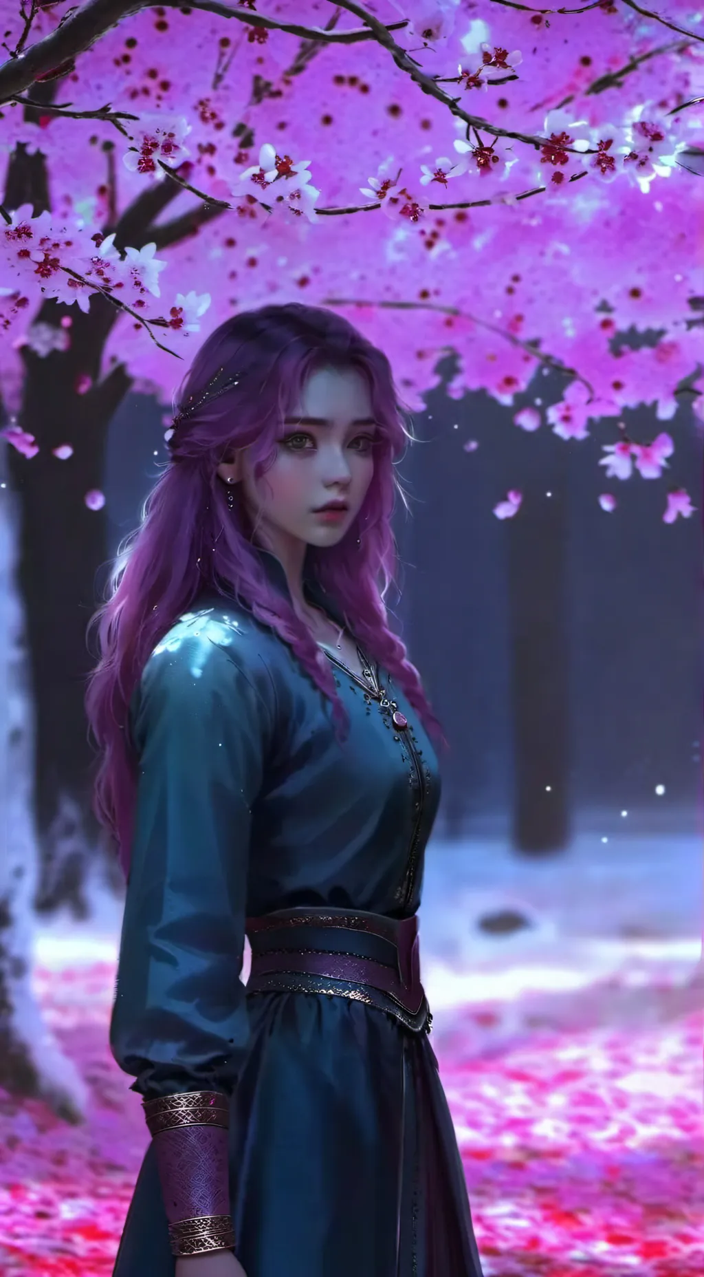 ai character: Angie flowers  background