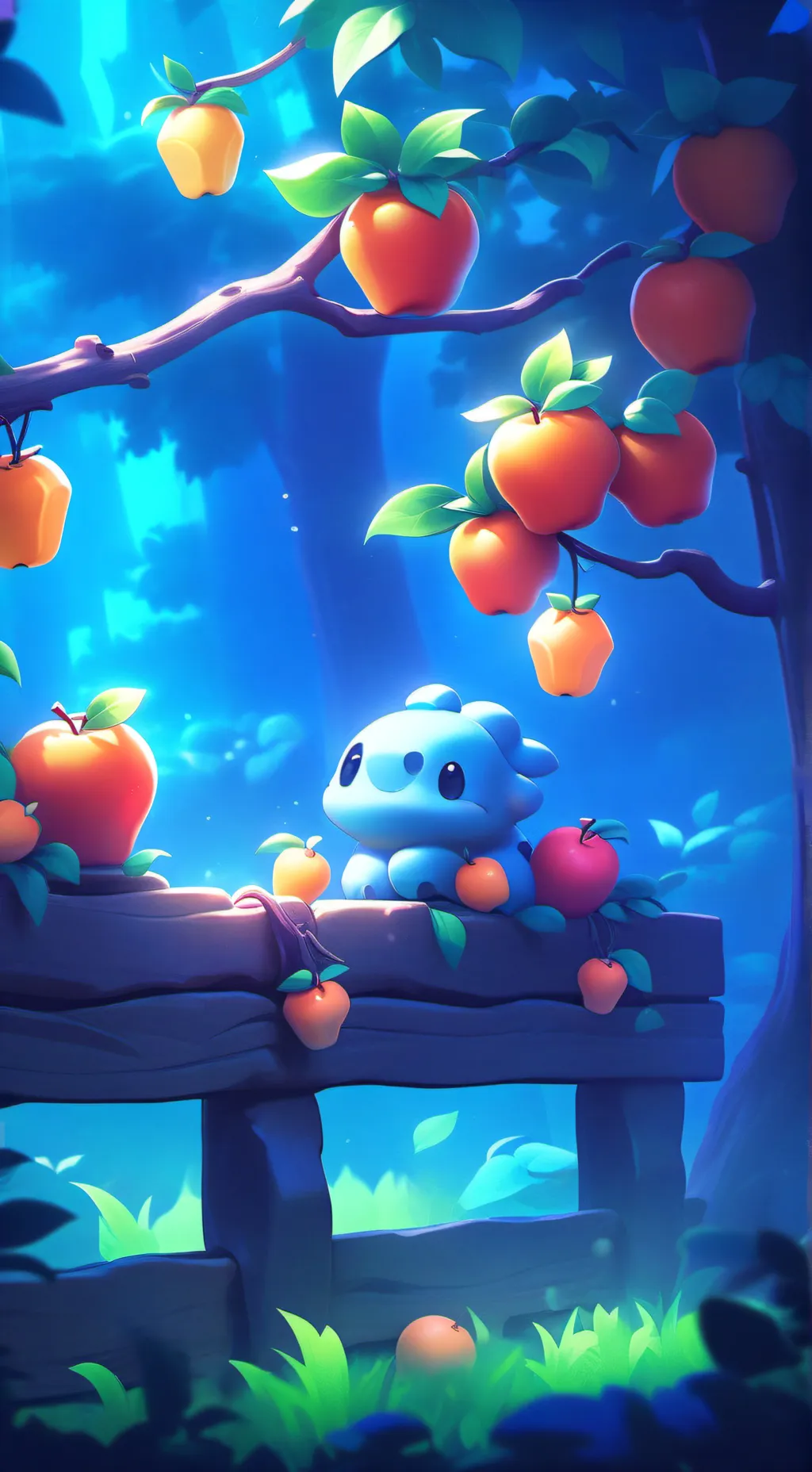 ai character: fruta Barrier  background