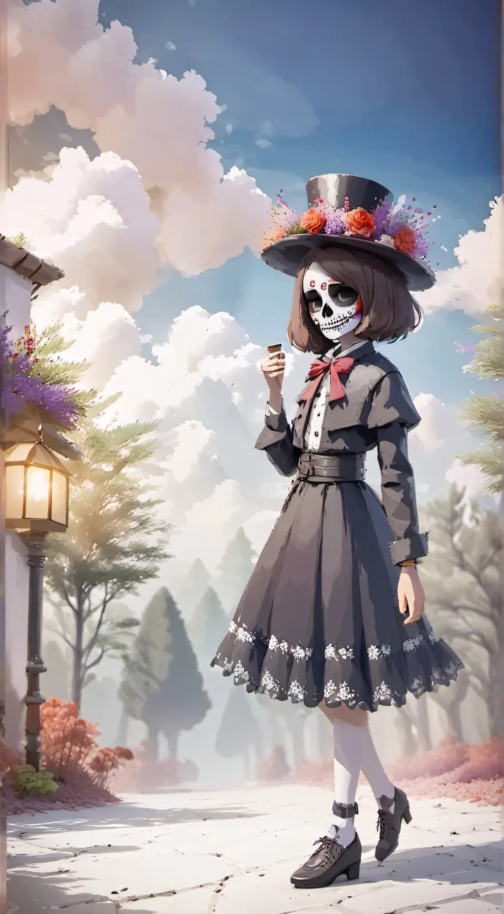 ai character: Alice fpe dia de 💀 background