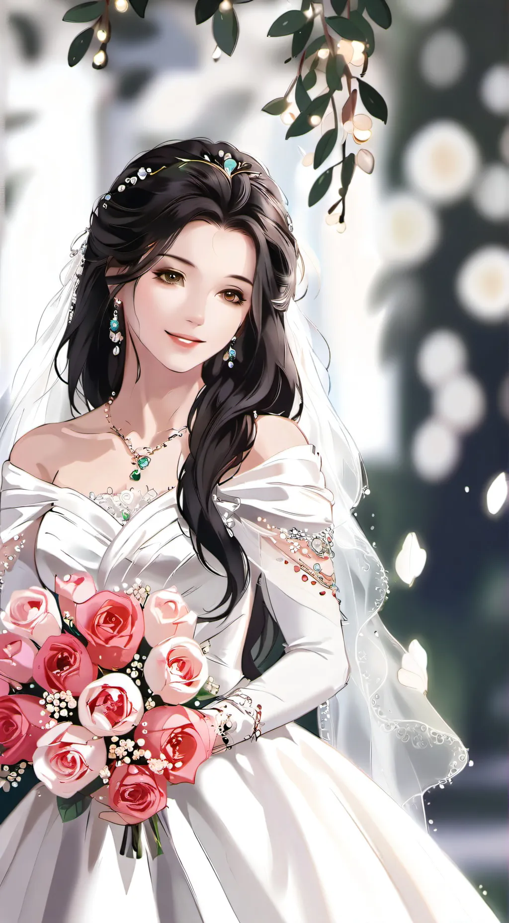 ai character: Arranged wedding background
