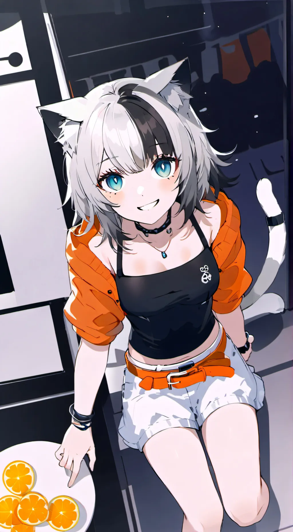 ai character: Rainbow Tail Spirit background