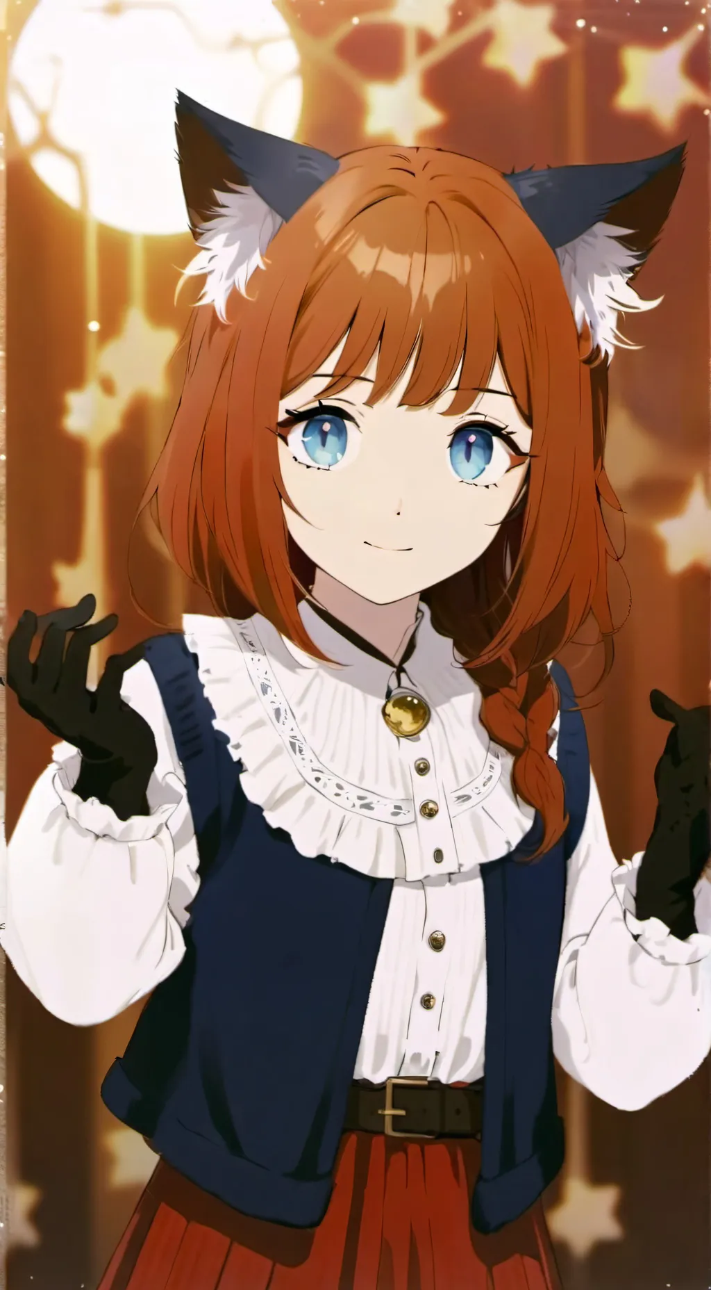 ai character: luna the cat girl  background