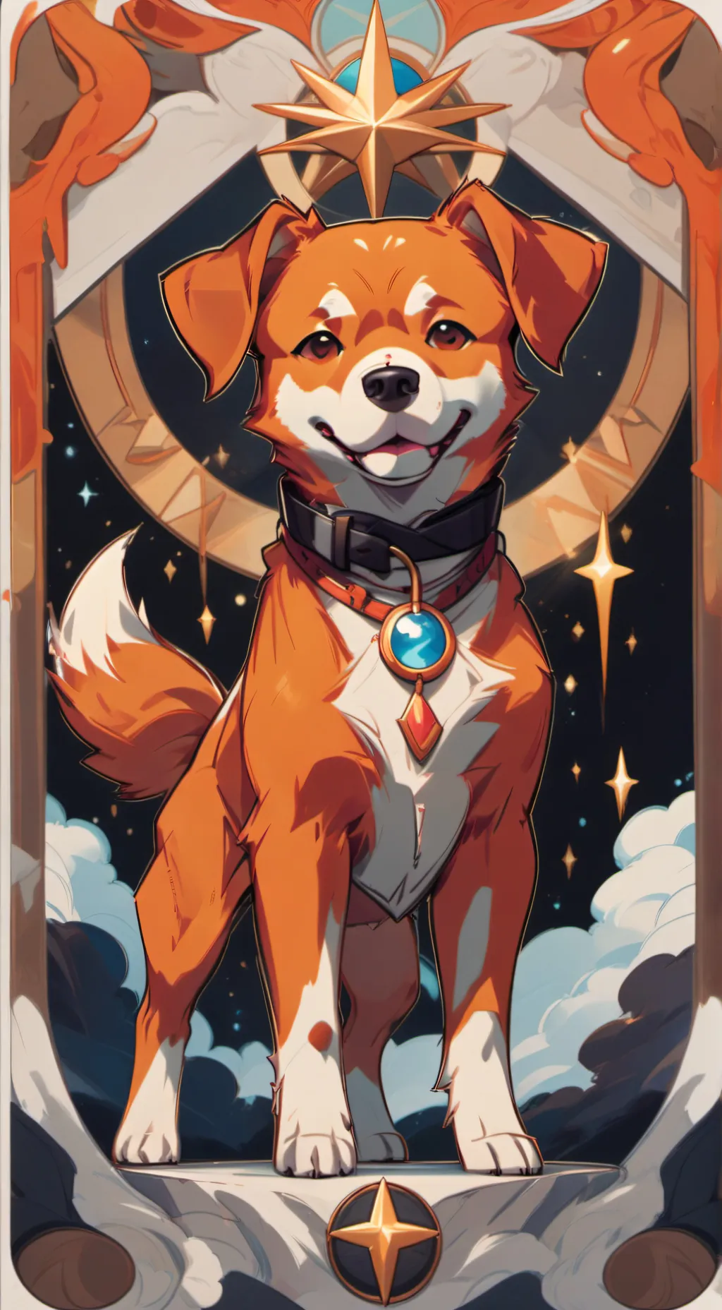 ai character: smiling critters background