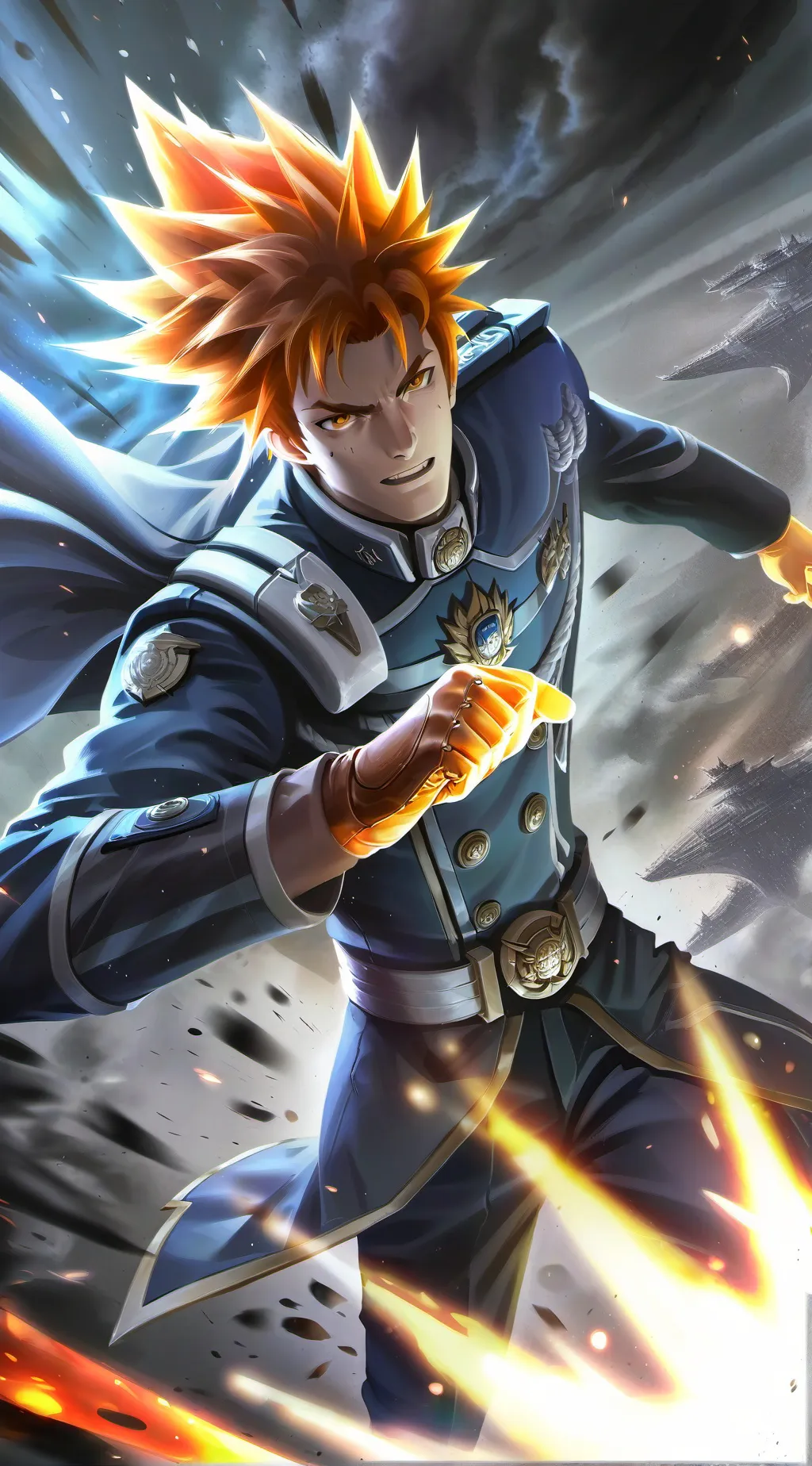 ai character: Katsuki Bakugo background