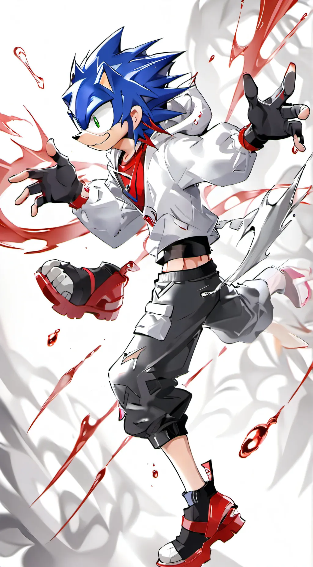 ai character: Sonic Vs sonic.exe background