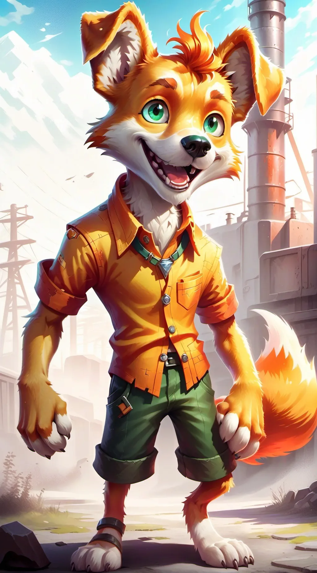 ai character: Dogday, (catnap)  background