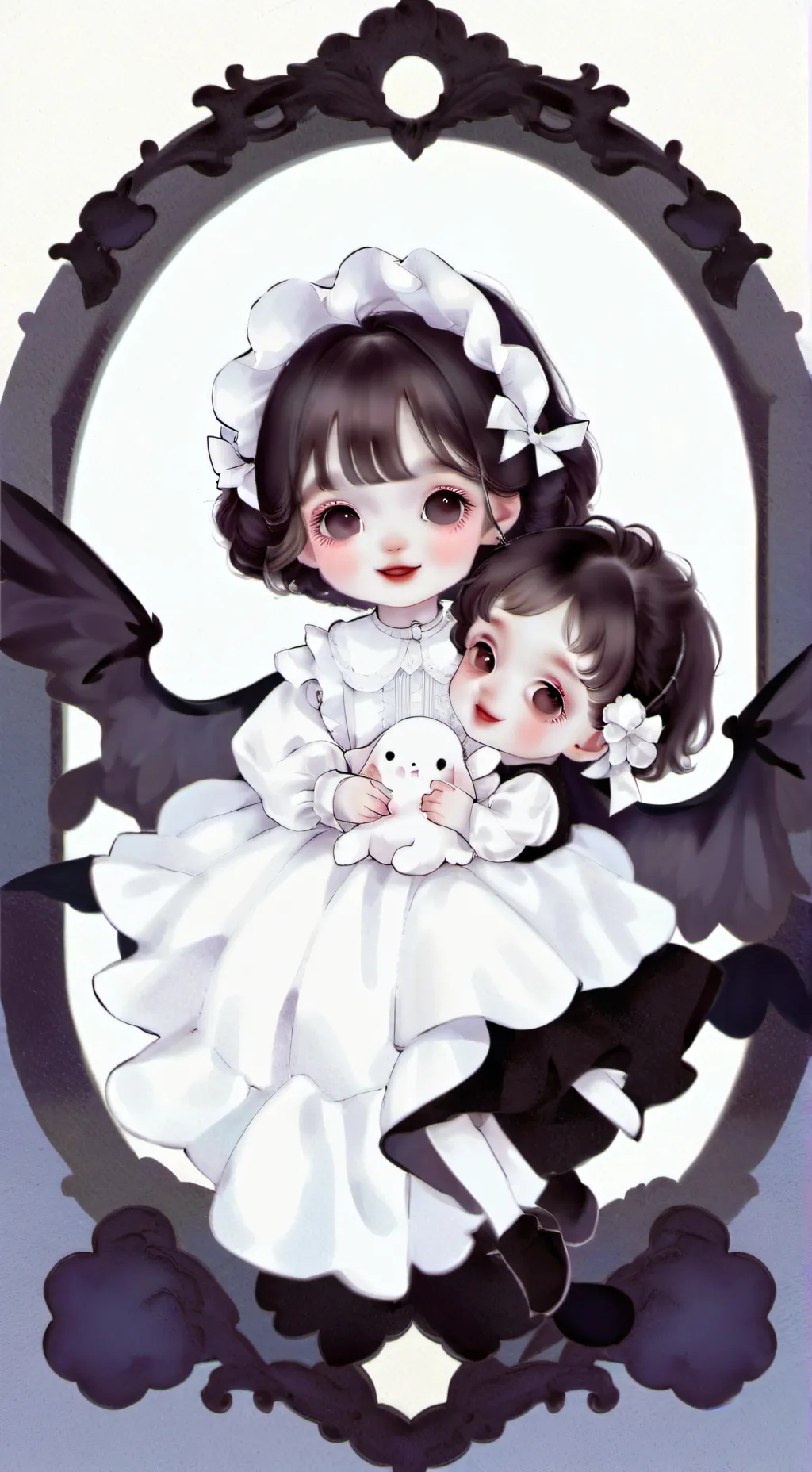 ai character: Maid babies 6 background