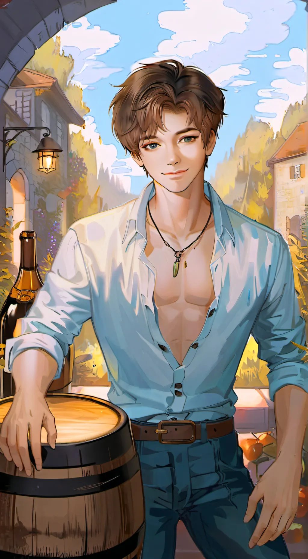 ai character: Alain  background