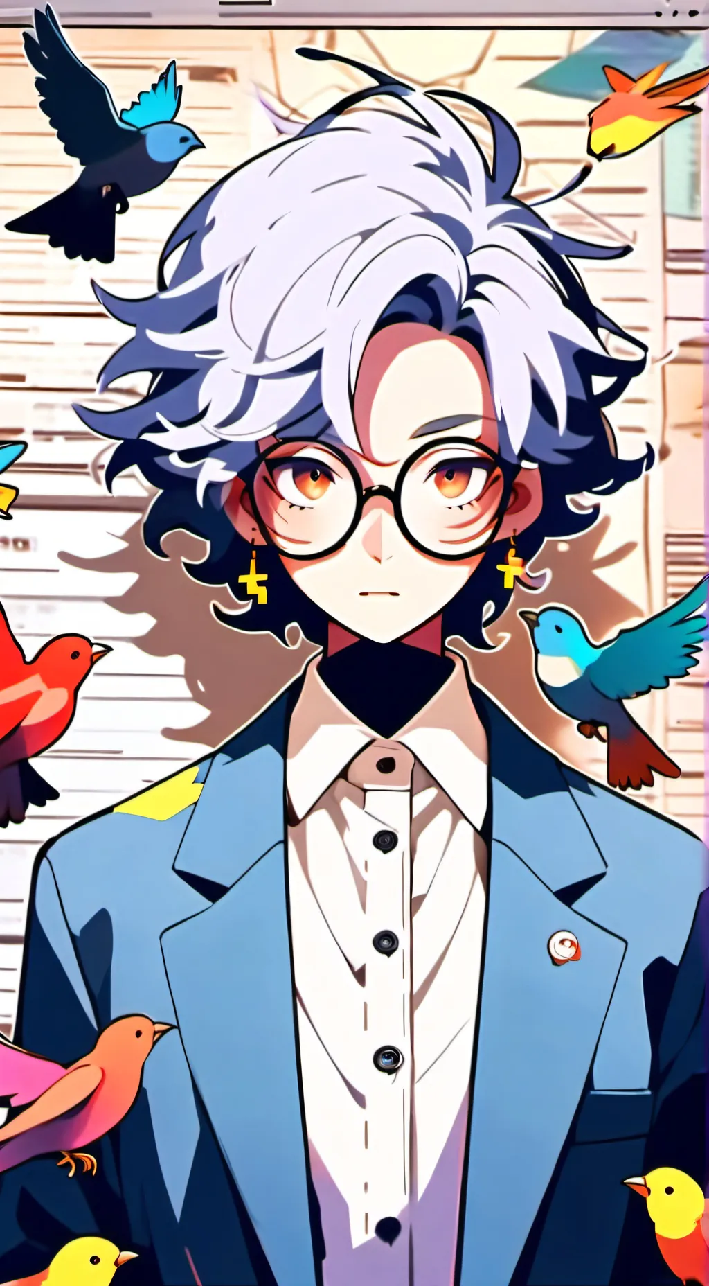 ai character: Dr. BirdBrain background